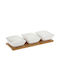 Cryspo Trio Set Christmas Appetizer Trays Porcelain White L31xW11.5cm. 3pcs