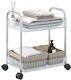 vidaXL Küchenwagen für gewerbliche Küche für Geschirrkörbe H43.5xB37xT28cm