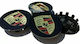 Καπάκια Ζάντες Τάπες Κέντρου Ζάντας Porsche Black 65mm 47mm 4τεμ