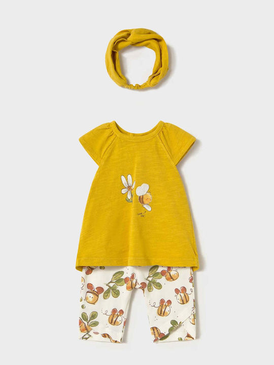 Mayoral Kids' Set with Leggings Summer 3pcs Green