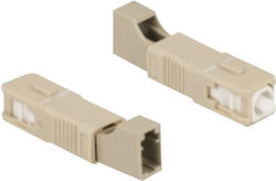 Αντάπτορας Οπτικής Ίνας Delock Lwl Hybrid Coupling Sc Simplex St To Lc Bu Beige