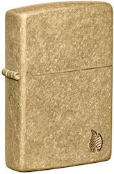 Zippo Armor Feuerzeug Flamme in Gold Farbe