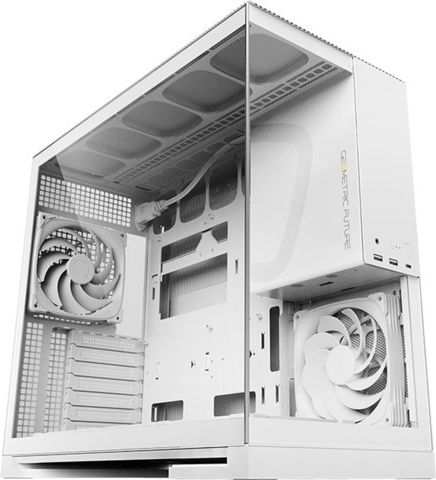 Geometric Future Model 5 with fans Gaming Middle Tower Carcasă Calculator cu Fereastră Laterală Alb