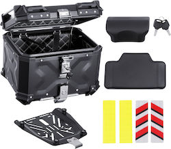 Vevor Motorcycle Aluminum Top Case 55lt Black