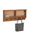 vidaXL Κρεμάστρα Τοίχου Ξύλινη 5 Θέσεων Καφέ 87x35x12cm