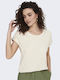 Only Women's Blouse Short Sleeve Ecru