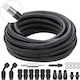 Vevor 6an Kraftstoffleitung Kit 25 Fuß Kraftstoffschlauch Kit 5/16" Nylon Edelstahl Kit Leitung Kraftstoffleitung PTFE E85 Öl Gas Diesel Schlauchend Kit 15 Stück Drehgelenk Adapter Kit Schwarz