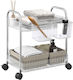 vidaXL Commercial Kitchen Food Cart H43.5xW37xD28cm