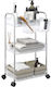 vidaXL Commercial Kitchen Food Cart for Dish Baskets H68xW37xD28cm