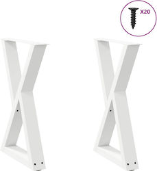 vidaXL Metallic Furniture Leg 2 Pieces Suitable...