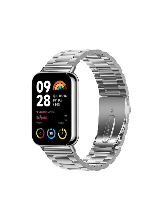 Λουράκι Ανοξείδωτο Ατσάλι Ασημί (Xiaomi Smart Band 9 Pro, Xiaomi Smart Band 8 Pro)
