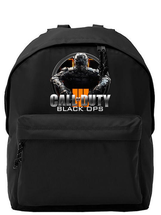 Pegasus Call Duty Black Ops Σχολική Τσάντα Πλάτης Μαύρη