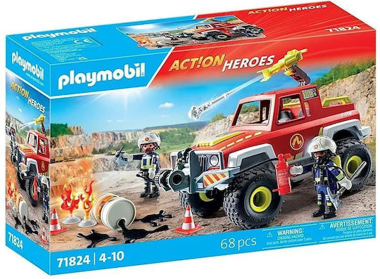 Playmobil Екшън герои Пожарна кола 4x4 за 4-10 години