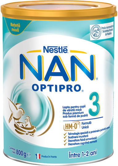 Nestle Lapte praf Nan Optipro 3 pentru 12m++ Luni 800gr