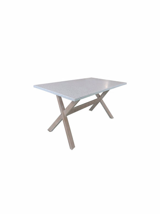 Terrazzo Table White 140x80x75cm