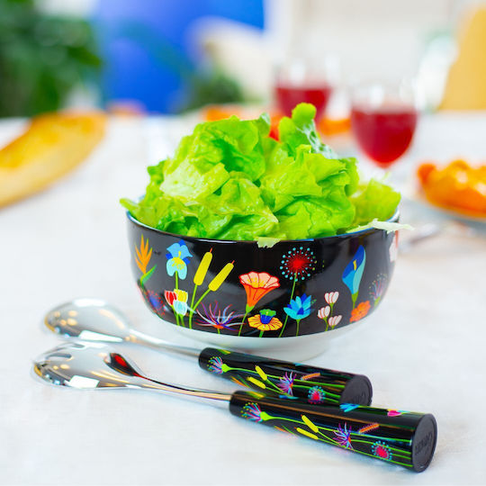 Pylones Matinal Bol Jardin fleuri Μπωλ Σερβιρίσματος Στρογγυλό από Πορσελάνη Μαύρο με Διάμετρο 12.8εκ. Pylones Matinal Bol Jardin fleuri Μπωλ Σερβιρίσματος Στρογγυλό από Πορσελάνη Μαύρο με Διάμετρο 12.8εκ.