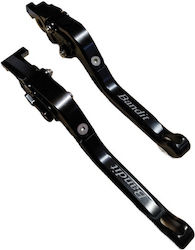 Set of Motorcycle Brake/Clutch Levers Flexible Adjustable for Suzuki Bandit 650 Black 25025671-1