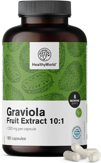 Healthy World Graviola Fruit Extract 10:1 200mg 180 κάψουλες