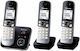 Panasonic KX-TG6823FRB Schnurlostelefon Trio Black/Silver