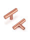 Möbelgriff aus Metallisch Roségold mit Lochabstände 50mm 12 Stück