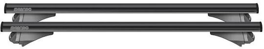 Menabo 135cm. pentru Hyundai iX35 2010-2013 (cu picioare pentru portbagaj de acoperiș și blocare) Negre
