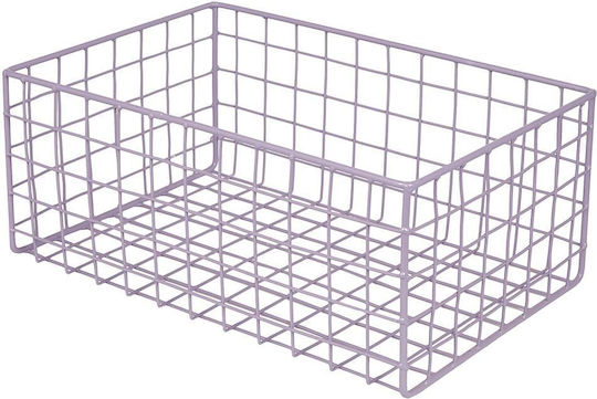 Butlers Διακοσμητικό Καλάθι Μεταλλικό Μωβ 34x24x13εκ.