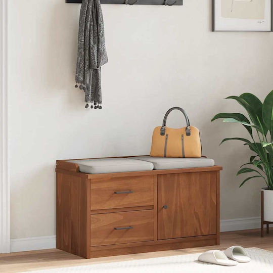 Mobilier de Intrare cu Dulap pentru Pantofi & Bancă Cafea 87x40x50cm