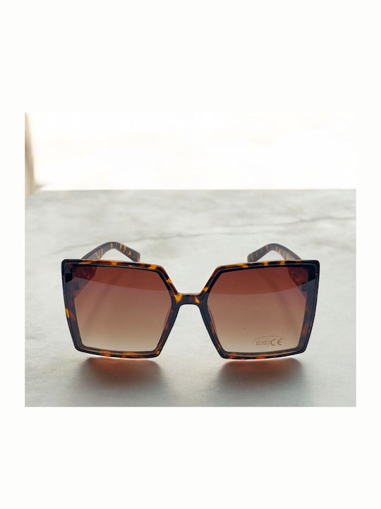 Dasoon Vision Women's Sunglasses with Brown Plastic Frame and Brown Lens