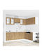 Set Hängeschränke & Bodenschränke Küche mit Arbeitsplatte Artisan Oak 80x46x81.5cm