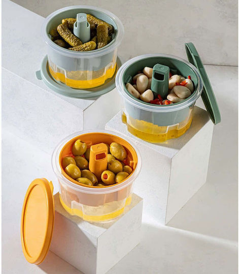 Hermia Set 6 Stück Allgemeine Verwendung Lebensmittelgläser mit Kunststoffdeckel 650ml