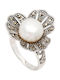 Silverline Ring with Pearls made of Silver