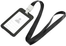 Card Holder Double-Sided Transparent ID Badge Card Holder Plastic Vertical Double-Sided Name Card Badge Holder Lanyard School Business Office Black Card Holder Double-Sided Transparent ID Badge Card Holder Plastic Vertical Double-Sided Name Card Badge Holder Lanyard School Business Office Black