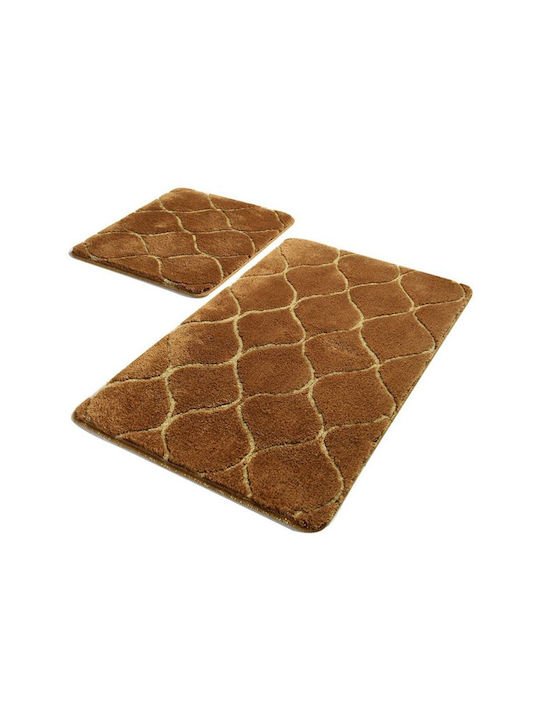 L'Εssentiel Maison Set Covorașe de Baie Caramel 2buc