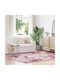 vidaXL Rutschfest Teppich Rechteckig Zottelig Synthetisch,Polyester/Cotton/Leather Dk. Pink