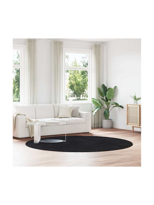 vidaXL Anti-slip Rug Rectangular Shaggy Black