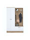 Entry Furniture with Shoe Rack White-walnut 119.6x35.5x182.8cm