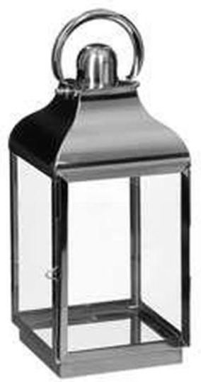 Atmosphera Laterne Metallisch Silber 18x18x38cm 1Stück