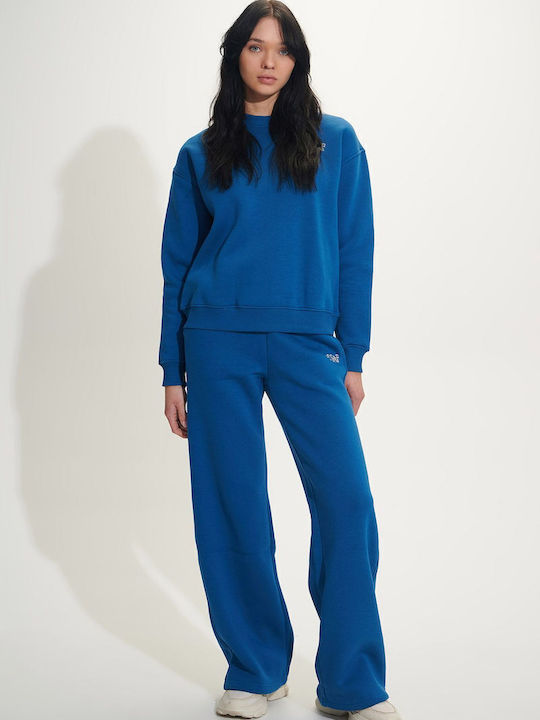 Long Women's Sweatshirt Blue