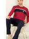 Rimoli Men's Winter Pajamas Set Bordeaux