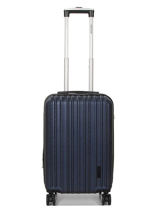 WORLDLINE Reisekoffer Hart Blau mit 4 Räder Höhe 55cm