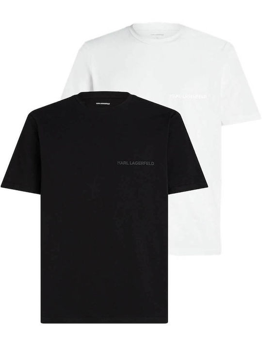Karl Lagerfeld Men's Undershirts Black/white 2Pack