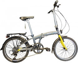 Energy 20" Gri Pliabil Bicicletă de Oras cu Viteze