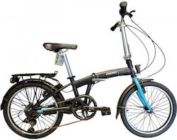 Energy 20" Negru Pliabil Bicicletă de Oras cu V...