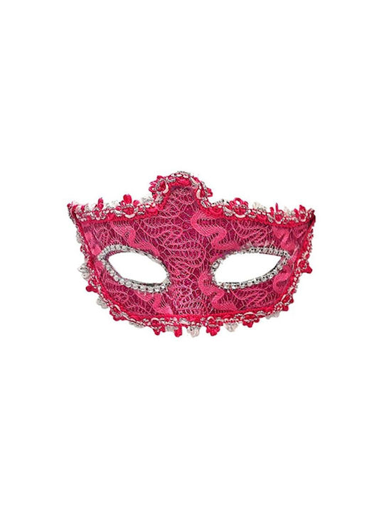 Venetian Lace Mask Red