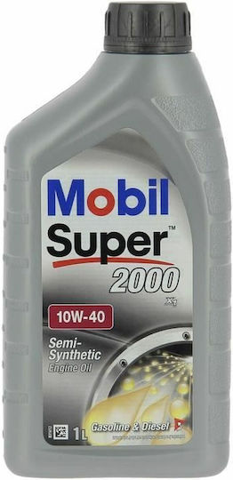 Mobil Super 2000 Semi-Synthetic Car Oil 10W-40 1lt
