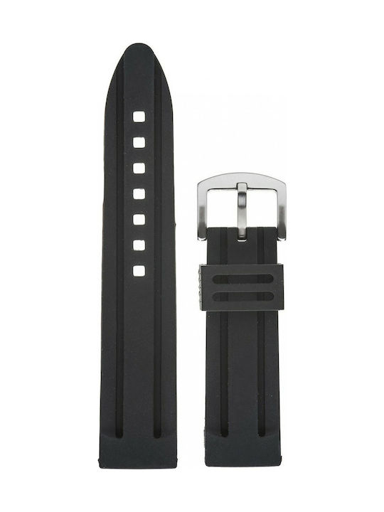 Mertzios.gr Rubber Strap Black 20mm