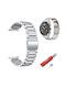 Strap Stainless Steel Silver (Galaxy Watch (46mm) / Gear S3Redmi Watch 5 Active / Watch 5 LiteHuawei Watch GT/GT Pro 2/3/4/5 / Ultimate 46mmHonor GS ProAmazfit GTR 3 / GTR 3 ProRealme Watch S Pro)