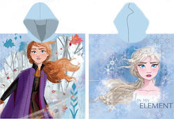 Παιδικό Πόντσο Θαλάσσης Disney Frozen Element 55x110 Cm Fast Dry Μπλε