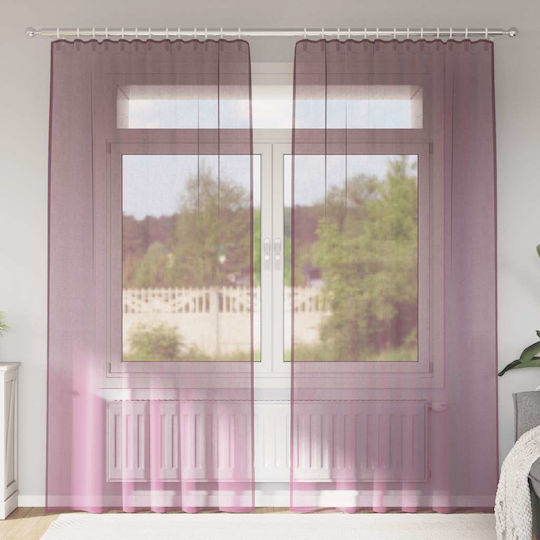 vidaXL vidaXL Vorhänge Fenster mit Bleistiftfalten Lila 140x245cm