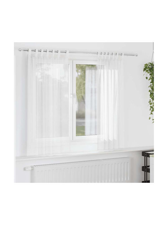 vidaXL Curtain Window with Tab Top White 4102242 140x175cm